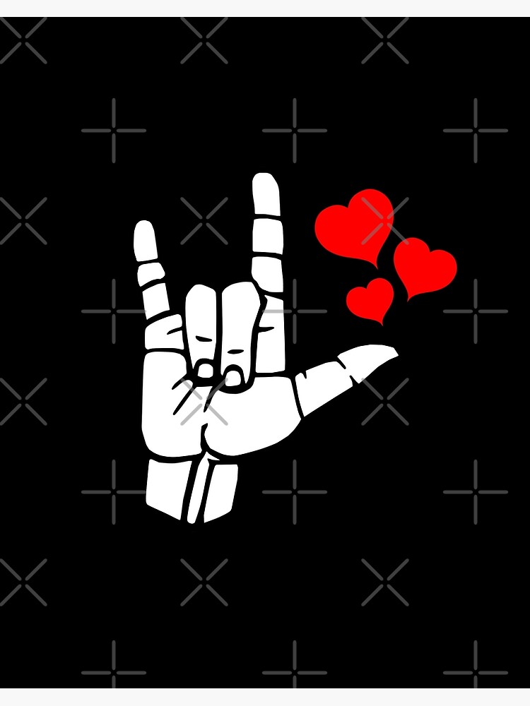 I Love You Sign On Red Heart Sign Language Black And White Design Art Board Print By Ablelingo Redbubble I Love You Sign On Red Heart Sign Language Black And White Design Art Board Print By Ablelingo Redbubble