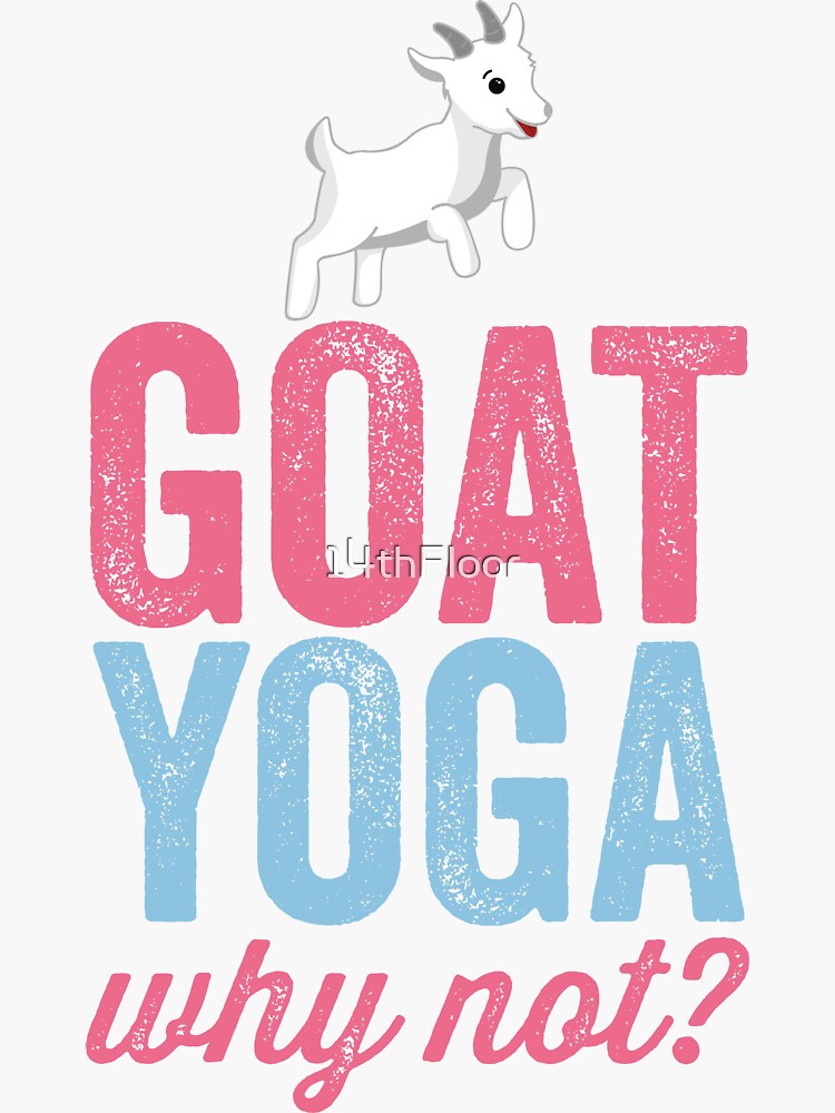 Fun Goat Yoga Stickers