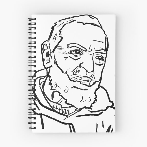 Item preview, St Padre Pio Digital Cartoon Sketch designed and sold by katherineliart.