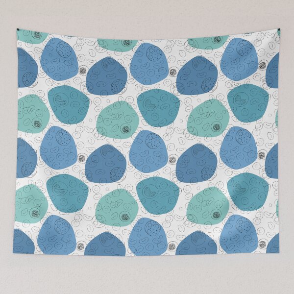 Item preview, Blood Cells - Blues designed and sold by Hodgepodge Bricolage.