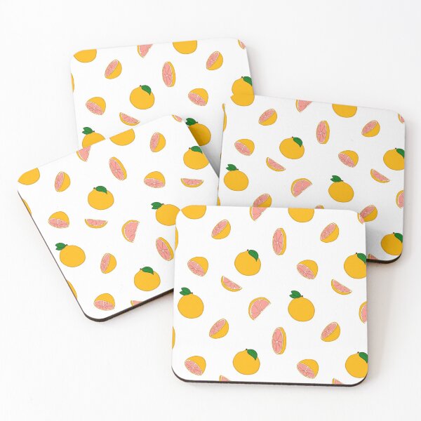 Item preview, Grapefruit Tile Design - White Background designed and sold by Blenderbeetle.