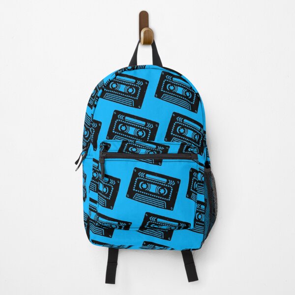 Item preview, Turquoise retro cassette pattern designed and sold by LittleBettyMakes.