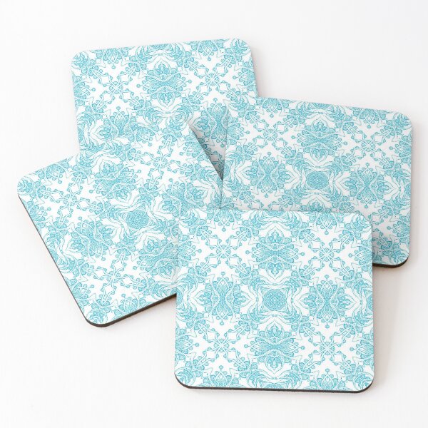 Item preview, Abstract blue pattern designed and sold by MandalaFlowerArt.