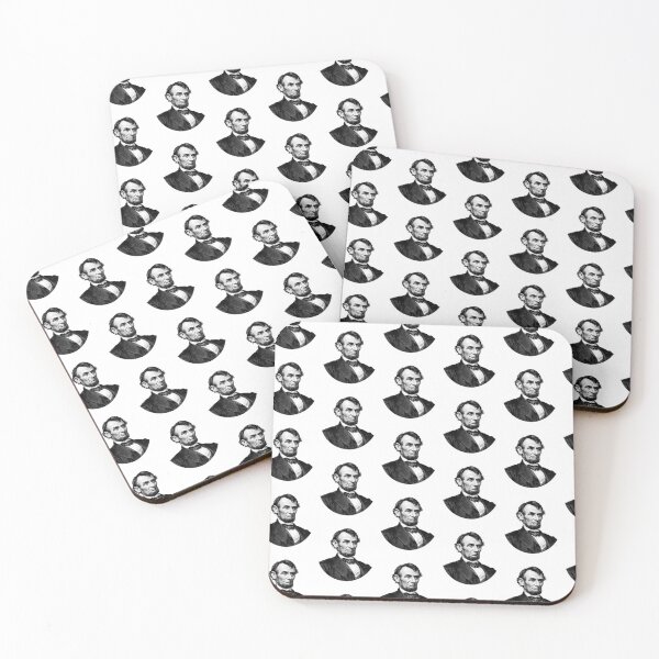 Item preview, President Abraham Lincoln Pattern All Over Vintage Black White Design designed and sold by winkingstar.