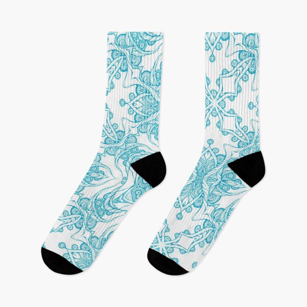 Item preview, Abstract blue pattern designed and sold by MandalaFlowerArt.