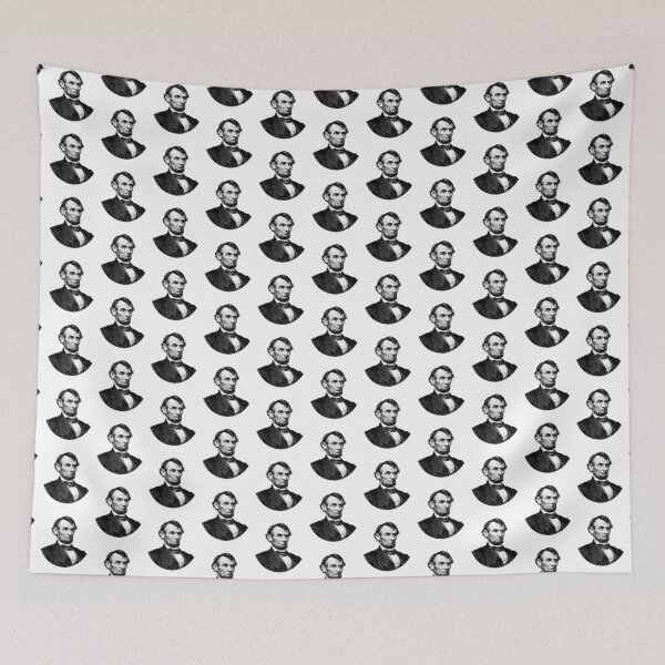 Item preview, President Abraham Lincoln Pattern All Over Vintage Black White Design designed and sold by winkingstar.