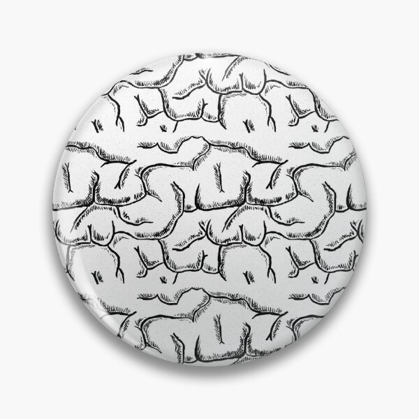 Item preview, Seamless Brain Black on White designed and sold by Hodgepodge Bricolage.