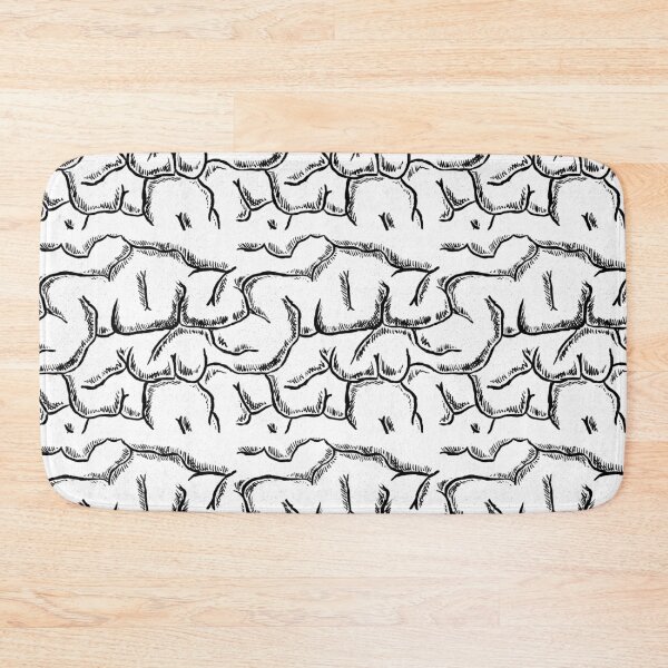 Item preview, Seamless Brain Black on White designed and sold by Hodgepodge Bricolage.