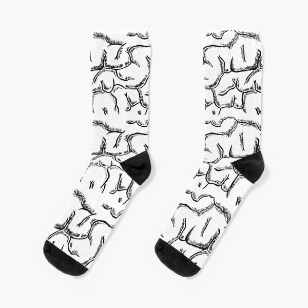 Item preview, Seamless Brain Black on White designed and sold by Hodgepodge Bricolage.