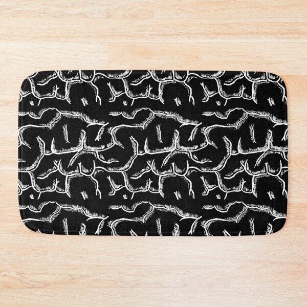Item preview, Seamless Brain - White on Black designed and sold by Hodgepodge Bricolage.