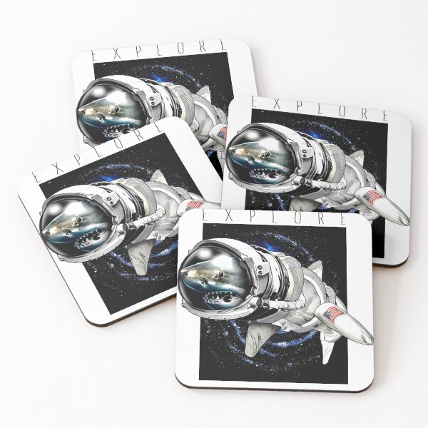 Item preview, Space Explorer Astronaut Shark designed and sold by CattleandCrow.