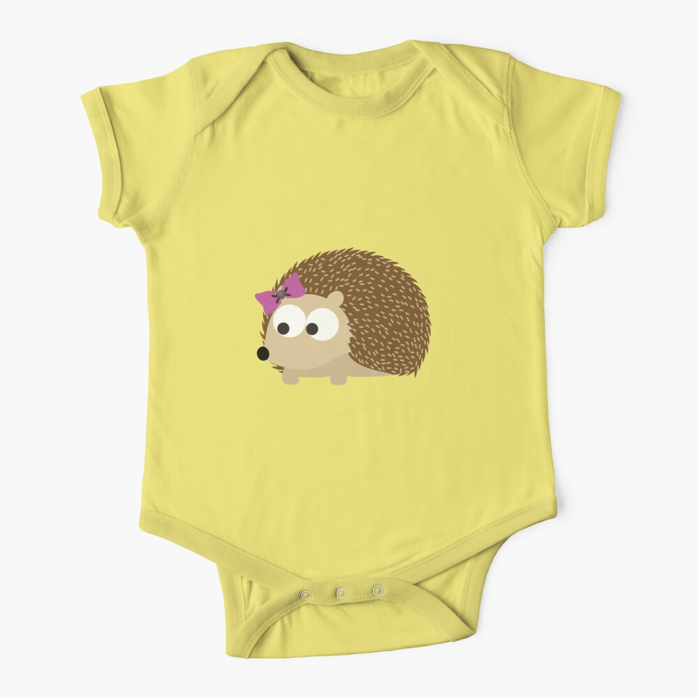 Cute Hedgehog Baby Girl Clothes Flowers Aesthetic Newborn Onesies