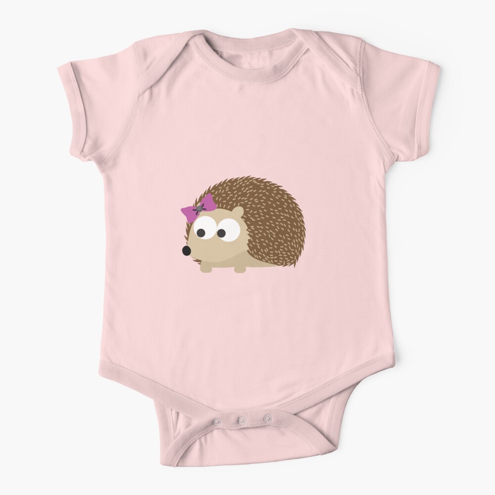 Cute Hedgehog Baby Girl Clothes Flowers Aesthetic Newborn Onesies