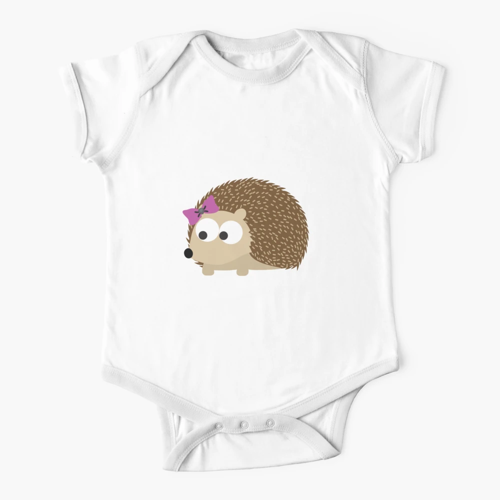 Cute Hedgehog Baby Girl Clothes Flowers Aesthetic Newborn Onesies