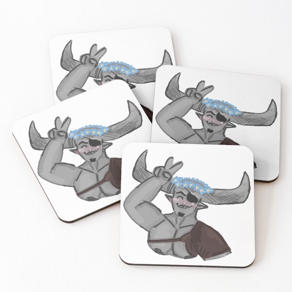 Item preview, iron bull and flowers designed and sold by DoodleSpork.