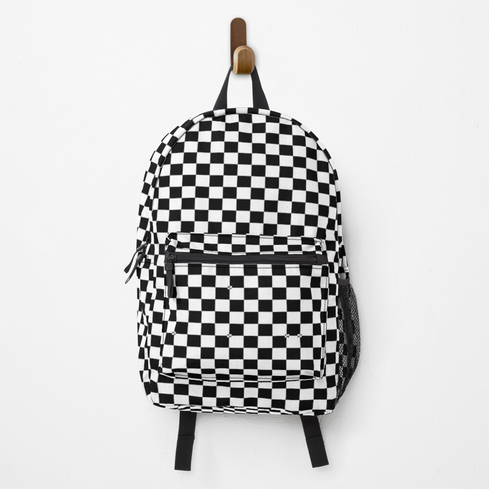 Black and White Checkered Ska Racing Backpack Backpack