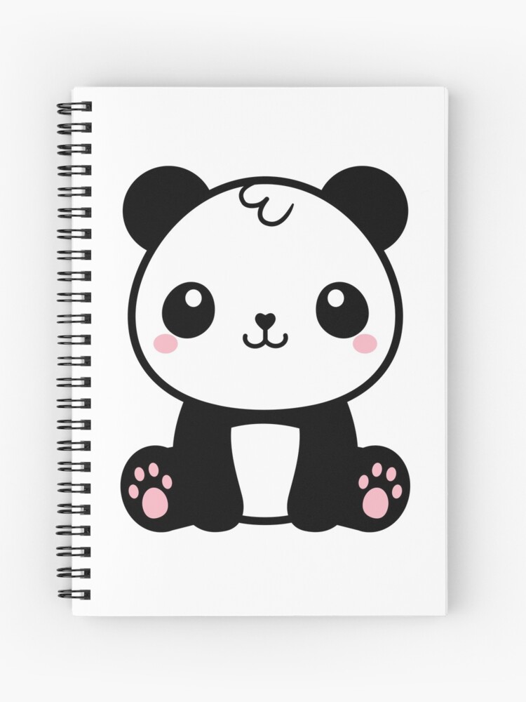 Cuaderno de espiral « Panda Panda Kawaii con Nariz de Corazón» de me2atee |  Redbubble