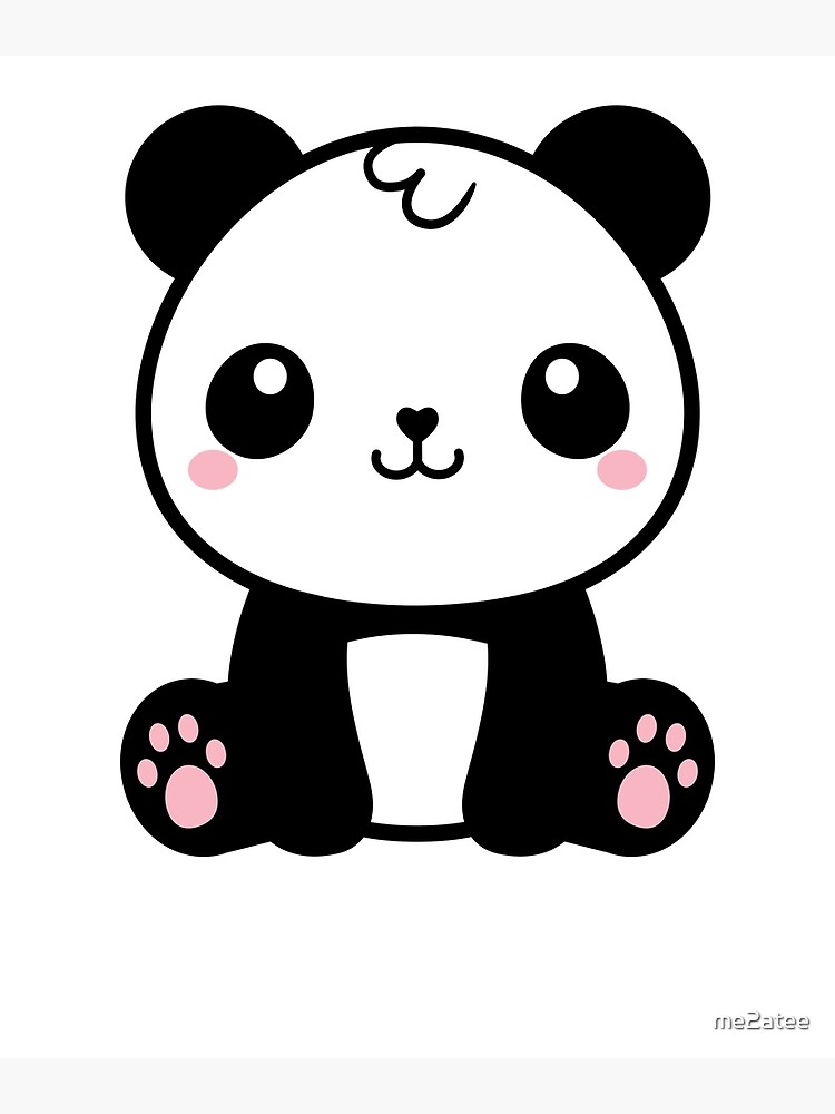 Chibi Kawaii Panda Clipart Cartoon Vector FriendlyStock