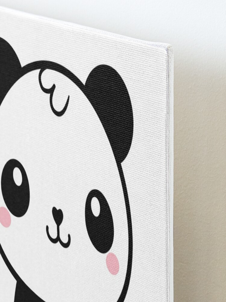 Panda Kawaii Panda with Heart Nose Mounted Print for Sale by me2atee |  Redbubble