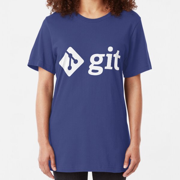 Git - White logo Slim Fit T-Shirt