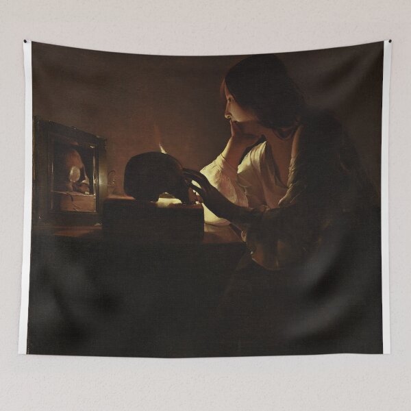 Item preview, The Repentant Magdalen, Georges de La Tour, French,  Mary Magdalene designed and sold by florafaunaartco.