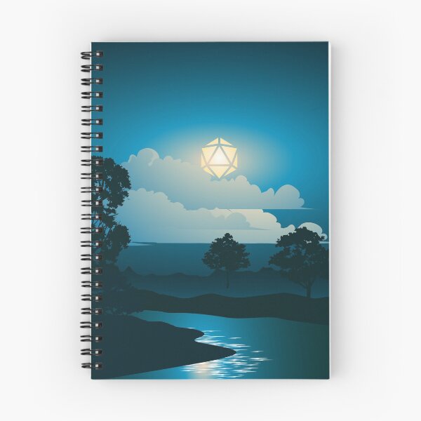 Item preview, Peaceful Night D20 Dice Moon Tabletop RPG Maps and Landscapes designed and sold by pixeptional.