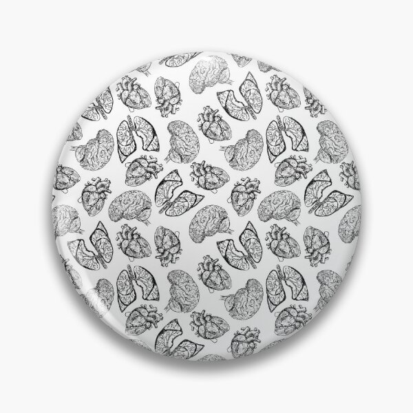 Item preview, Lung Heart Brain — Black on White designed and sold by Hodgepodge Bricolage.