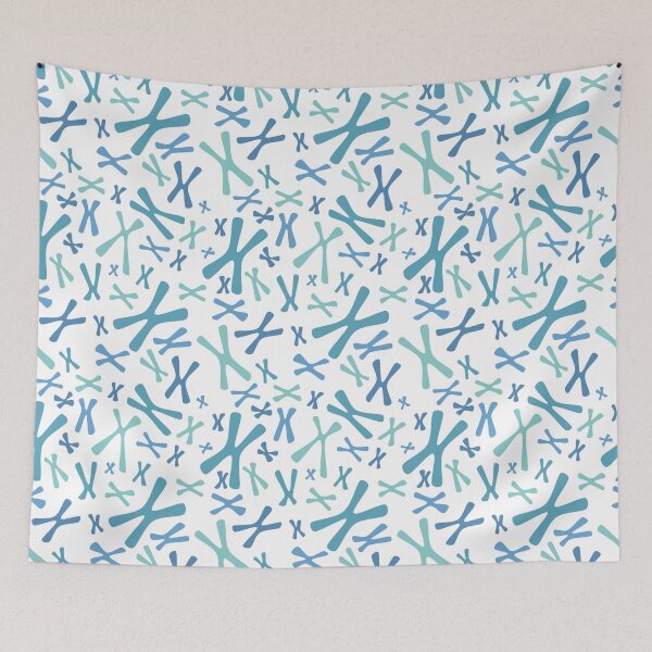 Item preview, Chromosomes - Blues on White designed and sold by Hodgepodge Bricolage.
