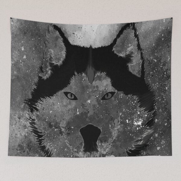 Item preview, Wolf Abstract Design With Black Ashes designed and sold by vineeth.