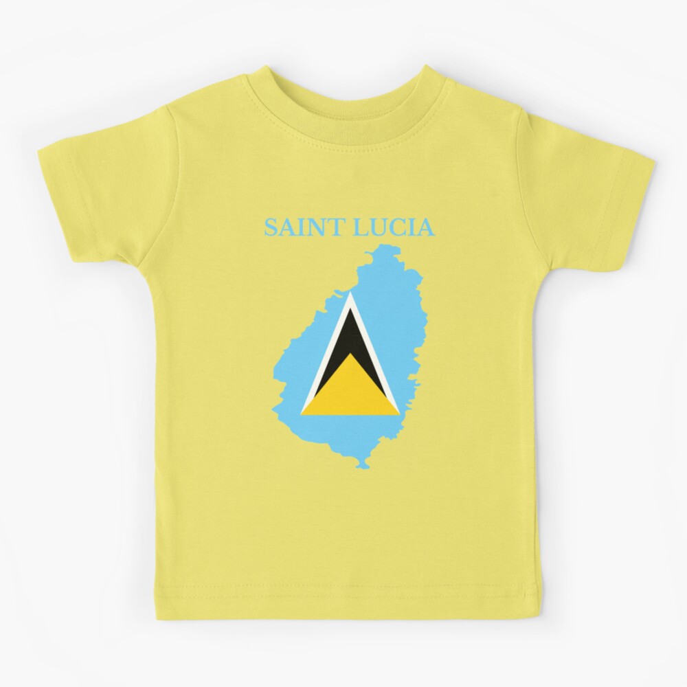Saint Lucia Map Flag | Kids T-Shirt