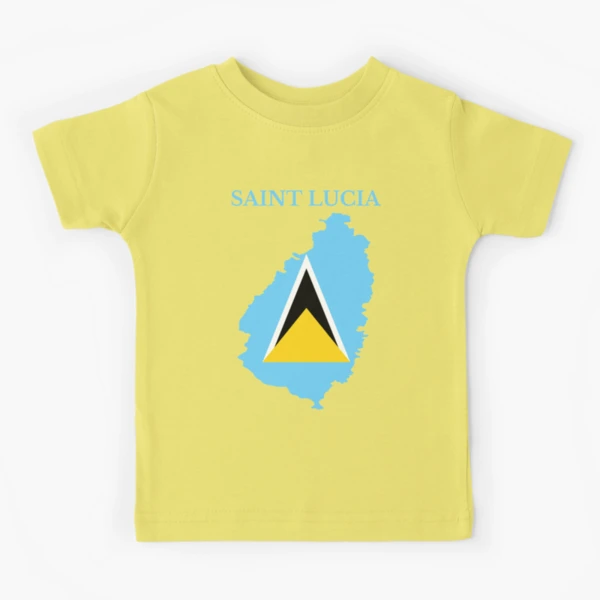 Saint Lucia Map Flag Kids T-Shirt for Sale by MKCoolDesigns MK