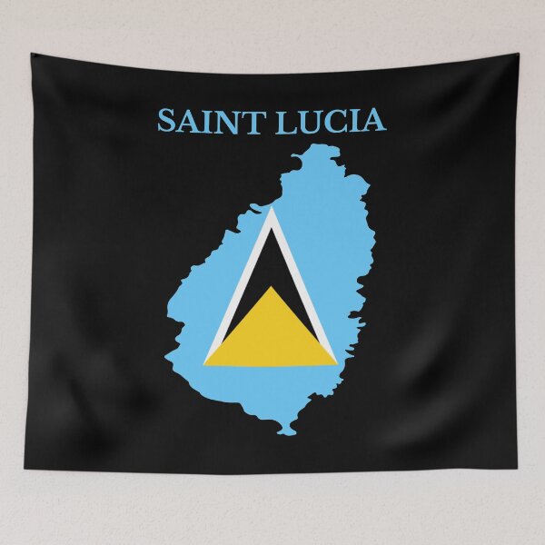Item preview, Saint Lucia Map Flag designed and sold by marosharaf.