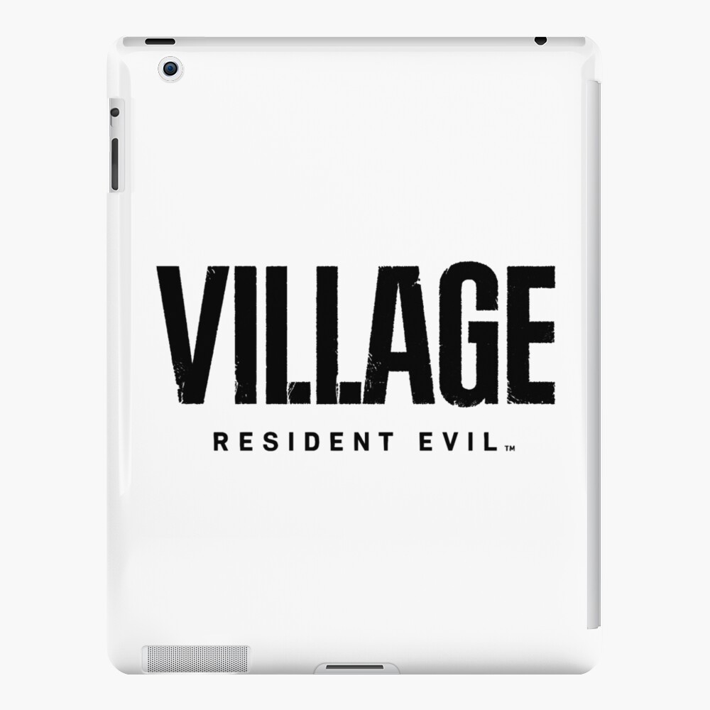 resident-evil-8-village-text-logo-ipad-case-skin-by-teestranding