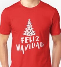 Feliz Navidad mit Baum Slim Fit T-Shirt