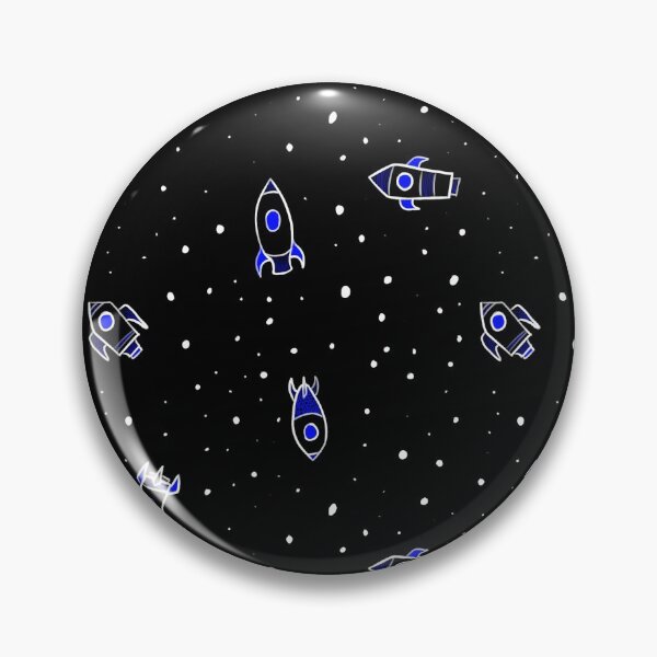 Item preview, Doodly Dark Blue Spaceships designed and sold by Blenderbeetle.