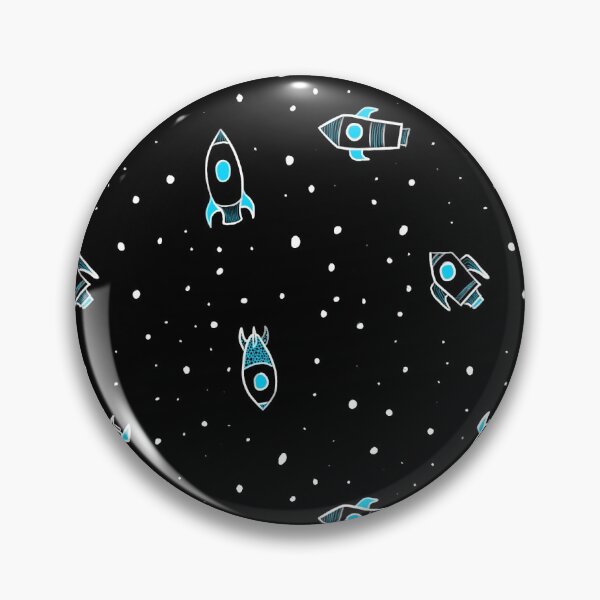 Item preview, Doodly Light Blue Spaceships designed and sold by Blenderbeetle.