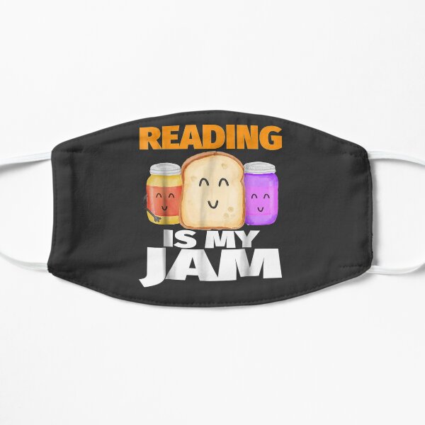 READING IS MY JAM Funny I Love to Read Books Gift Mask