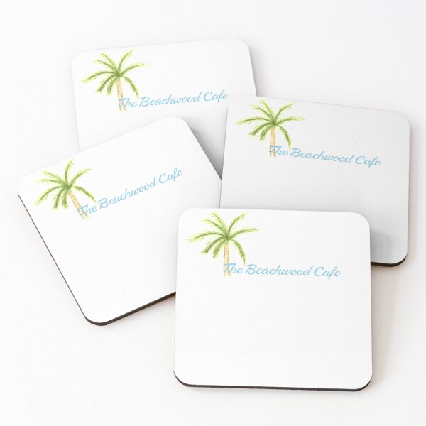 Item preview, Falling beachwood cafe sticker  designed and sold by jannellealino.