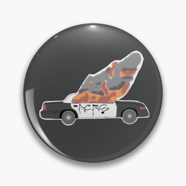Item preview, ACAB Burning Cop Car For Charity  designed and sold by PunkPikaArt.