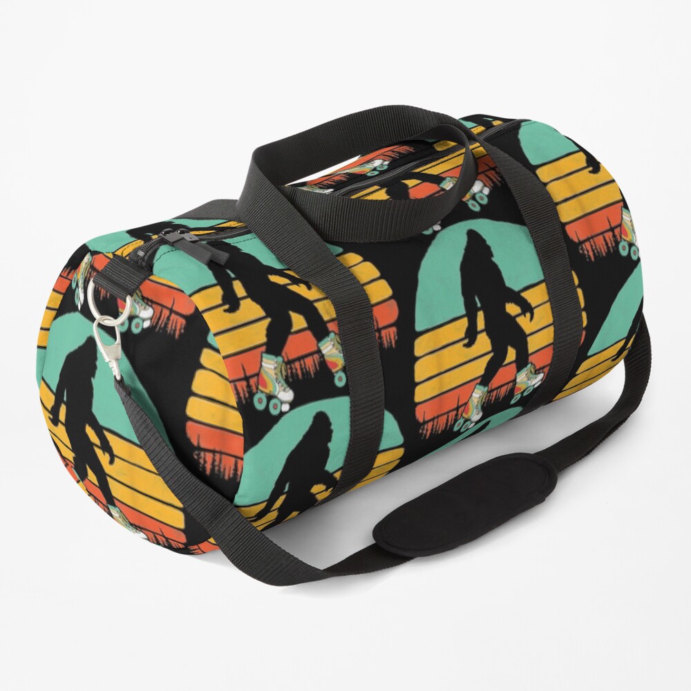 Retro Bigfoot Roller Skating Sasquatch 80s Skater Graphic Duffle Bag