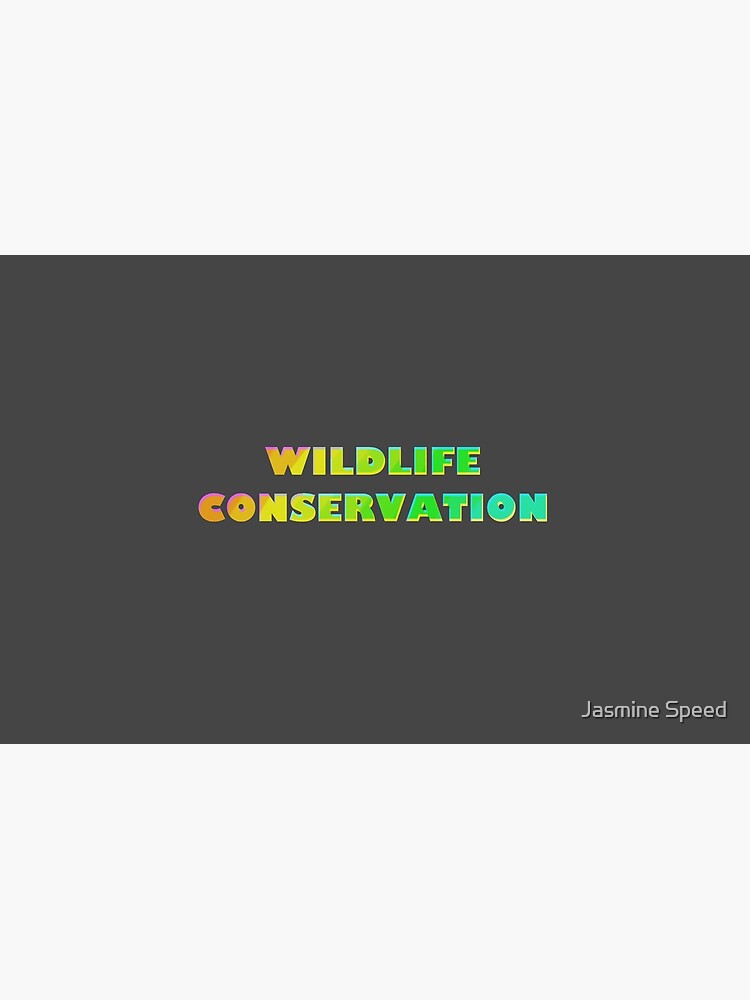 "Wildlife Conservation Degree Shiny/Glitchy Text" Zipper Pouch for Sale