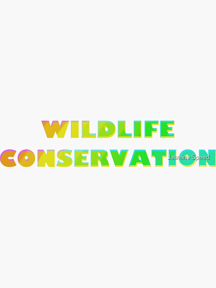 "Wildlife Conservation Degree Shiny/Glitchy Text" Sticker by witchblxxd