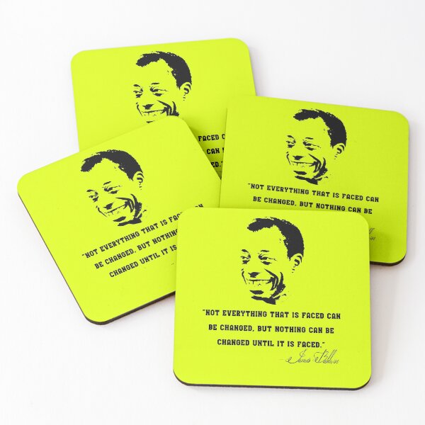 Item preview, James Baldwin quote - not everything that is faced can be changed but nothing can be changed until it is faced designed and sold by jack-OC.