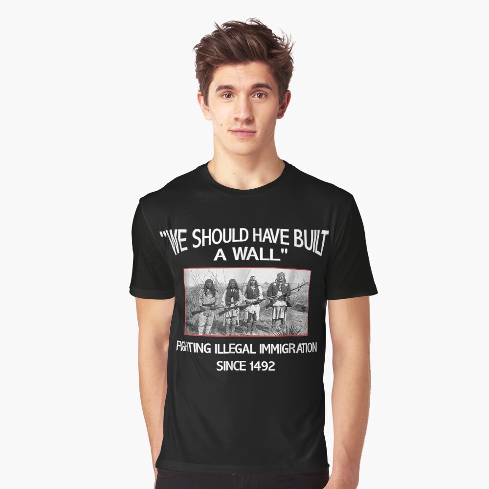 Native American Indian If Only We Had Built A Wall Political Premium T-Shirt