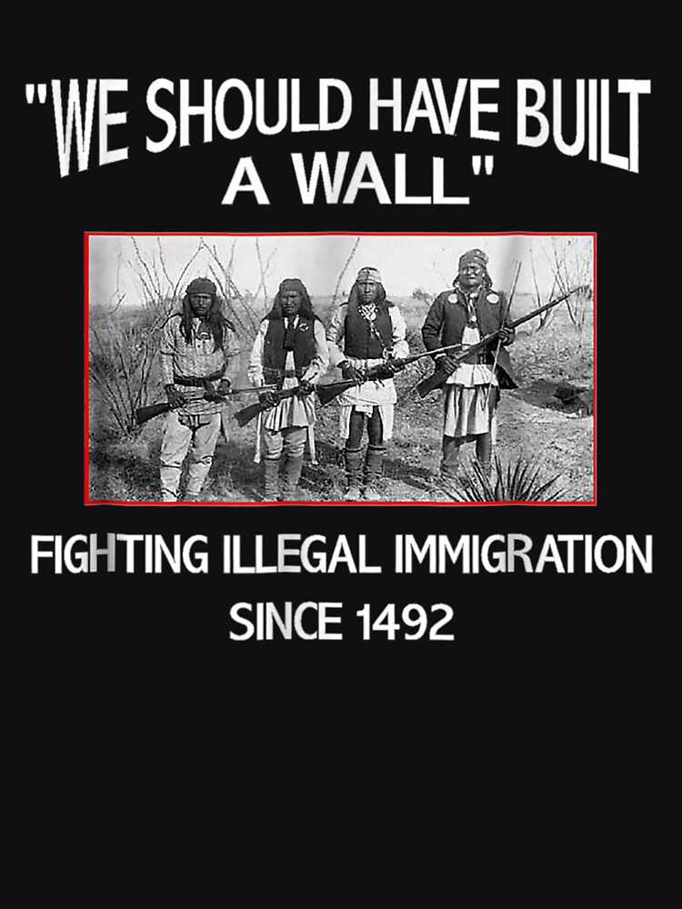 Native American Indian If Only We Had Built A Wall Political Premium T-Shirt