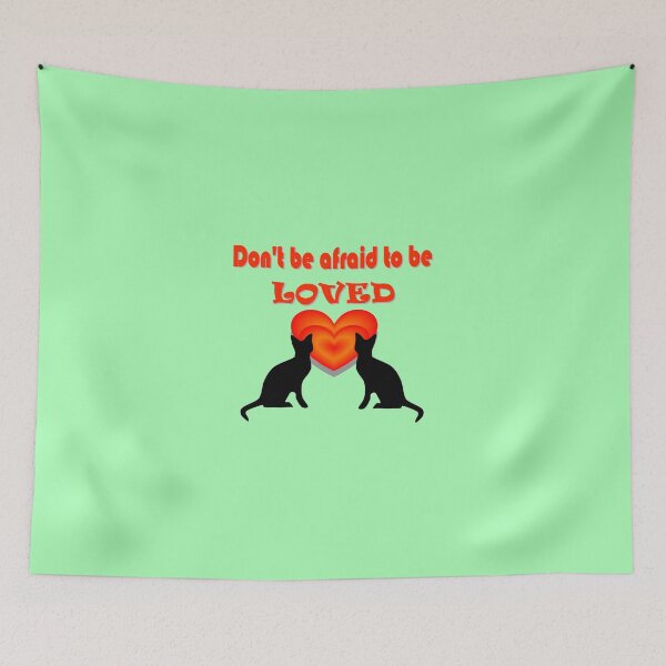 Item preview, Don't be afraid to be LOVED. A pair of cats designed and sold by helenkaiy.