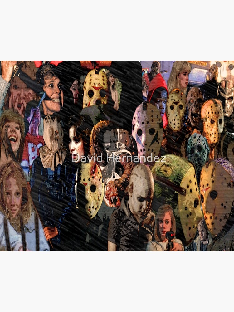 Friday The 13th Movie Collage Poster, Framed Art, Jason Voorhees, NEW, USA