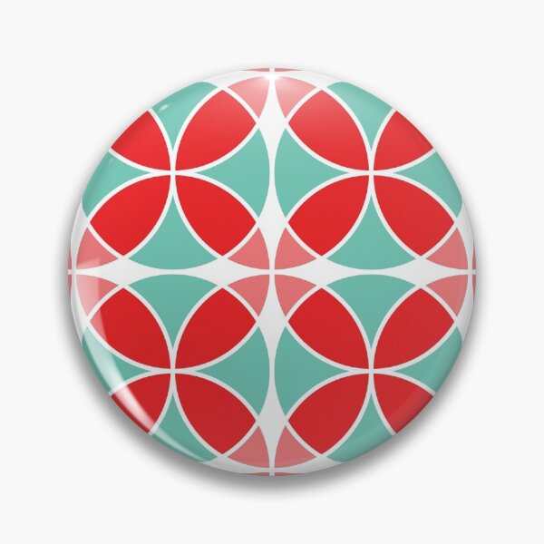 Item preview, Red and Green Overlapping Circles - Shippo Pattern designed and sold by TMBTM.