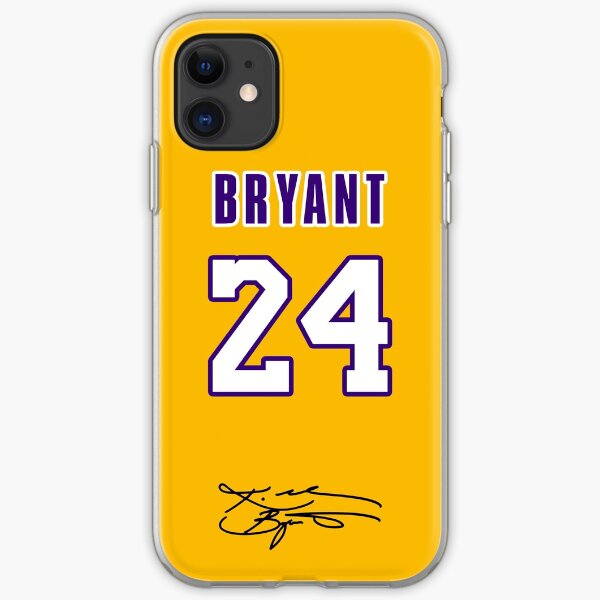 Kobe Bryant with #24 Number Yellow iPhone Soft Case