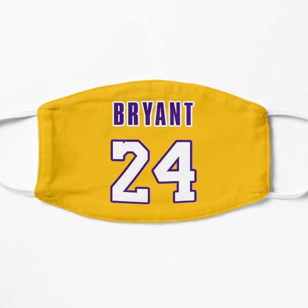 Kobe Bryant with #24 Number Yellow Mask